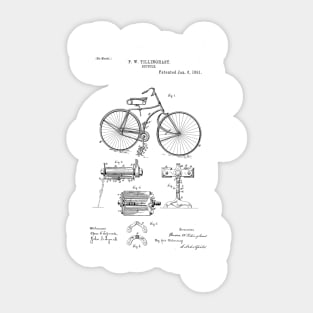 Bicycle Patent Drawing Sticker